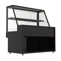 Blat de pâine TORONTO - 1300mm - față neagră - iluminare LED - 1 raft