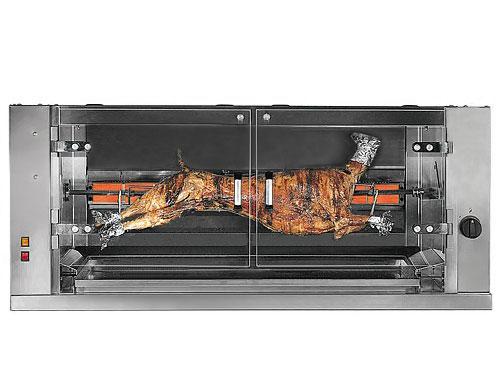 a Gas Girarrosto per porchetta/maialino e agnello - 10kW - con 1 spiedo