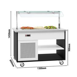 Carrinho de buffet frio DANZIG - 1300mm - para 3x GN 1/1