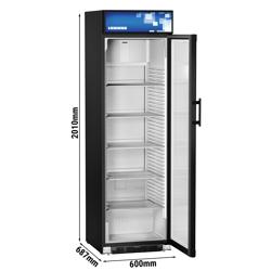 LIEBHERR | Vitrine réfrigérée à boissons COMFORT - 403 litres - Avec 1 porte en verre et afficheur publicitaire - Noir