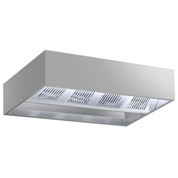 Hotte de plafond à induction - 2500 mm - sans moteur - avec filtre