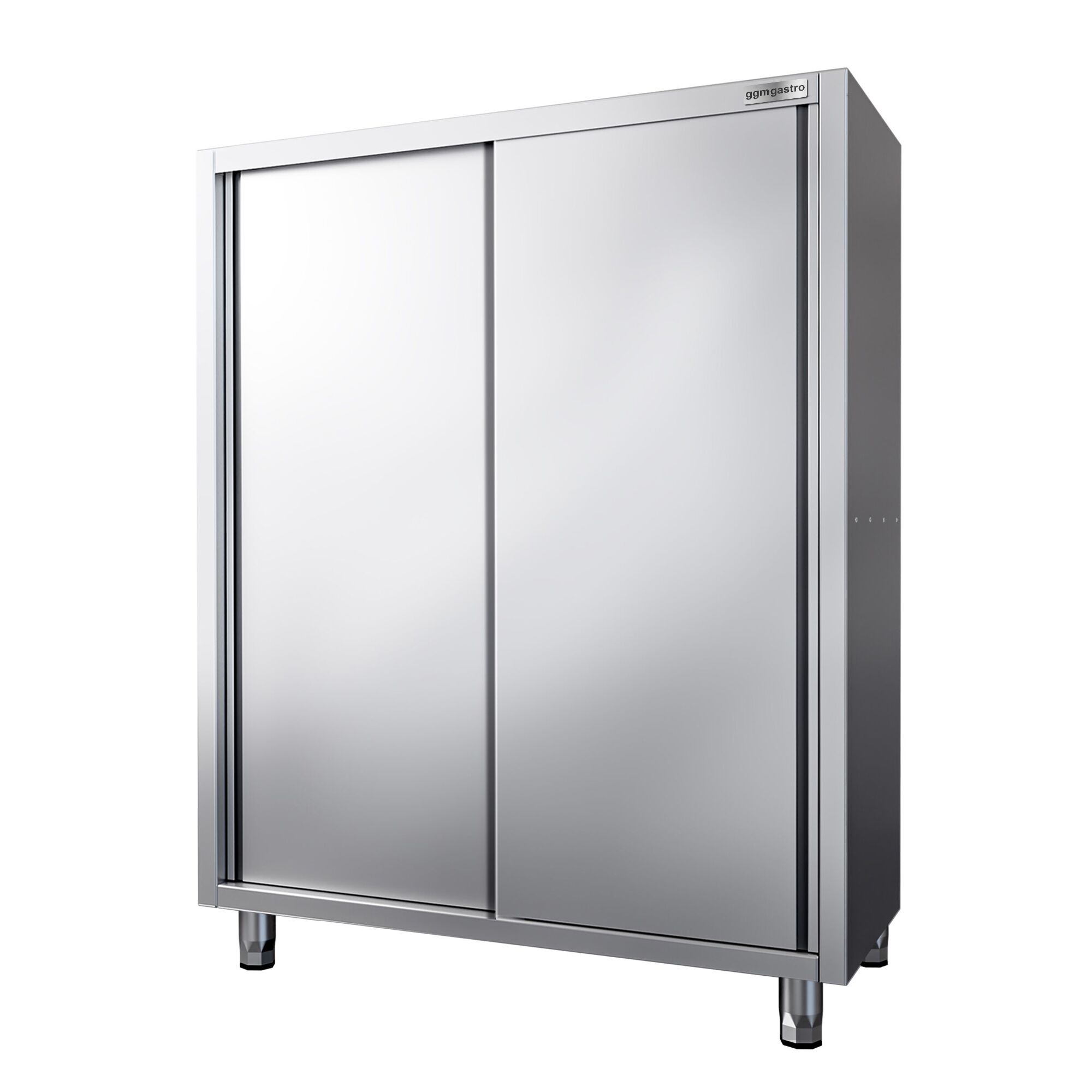 Armoire haute en inox PREMIUM - 1400x600mm - 2 portes coulissantes - Hauteur: 1800mm