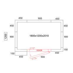 Ψυγείο Θάλαμος - 1800x1200 χλσ. - 3,15 μ³