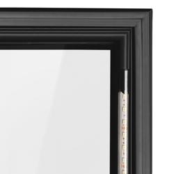 Commercial Upright Glass Door Display Fridge - 595mm - 345 Litres - 1 hinged glass door - LED lighting - Black - Temperature range 2 to 10 °C