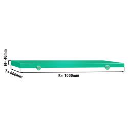 Planche à découper pour table de travail - 1000x600 mm - Conforme HACCP - Verte