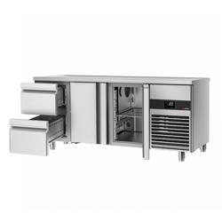 Commercial Refrigerated Worktable PREMIUM - 1865x700 -  2 Doors - 2 Drawers