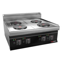 Fornello elettrico - 9,2 kW - 4 piastre rotonde