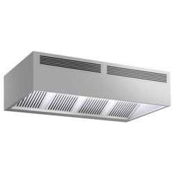 Indukciós befúvású fali elszívóernyő - 2400 mm - motor nélkül - zsírfogó (labirint) szűrővel