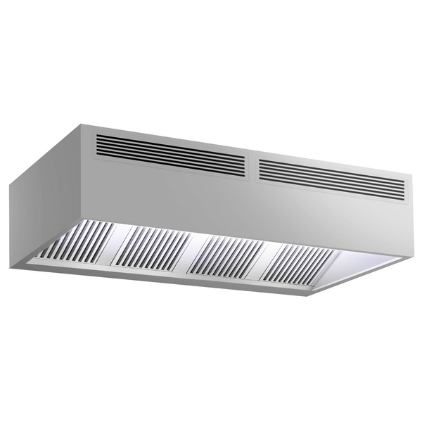 Okap skrzynki indukcyjnej - 2,4 m - z filtrem i lampą LED	