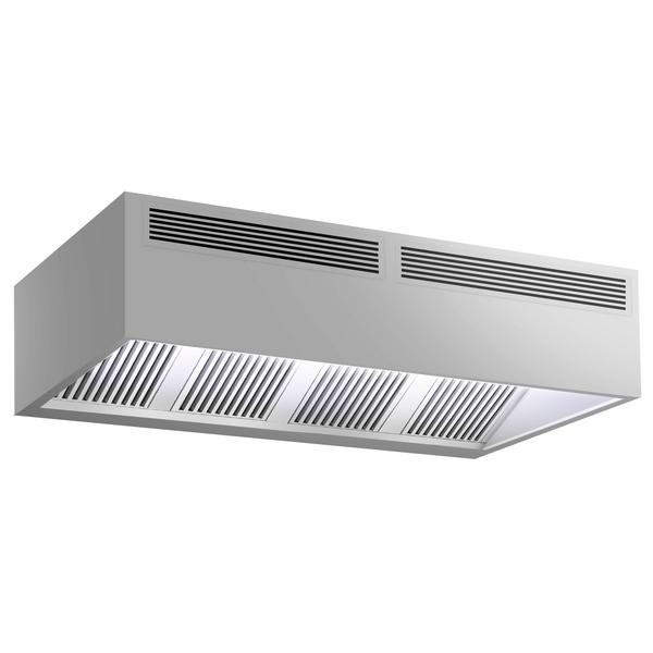 Afzuigkap doosmodel - B2400mm - zonder motor - met filter - met inductietoevoer