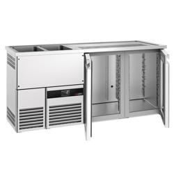 Barkoelkast PREMIUM - 1950x700mm - 2 glazen deuren