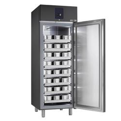IJsvrieskast RVS PREMIUM PLUS - 647L - 1-deurs - voor 48x 5L of 32x 7L ijsbakken - Antraciet