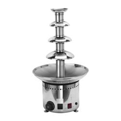 Fontana di cioccolato PROFESSIONALE - 150W riscaldamento + 80W motore - 4 livelli - Capacità max 5kg - Altezza 600mm - Ø330mm