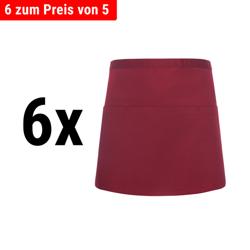 (6 Stück) KARLOWSKY | Vorbinder Basic mit Tasche - Bordeaux