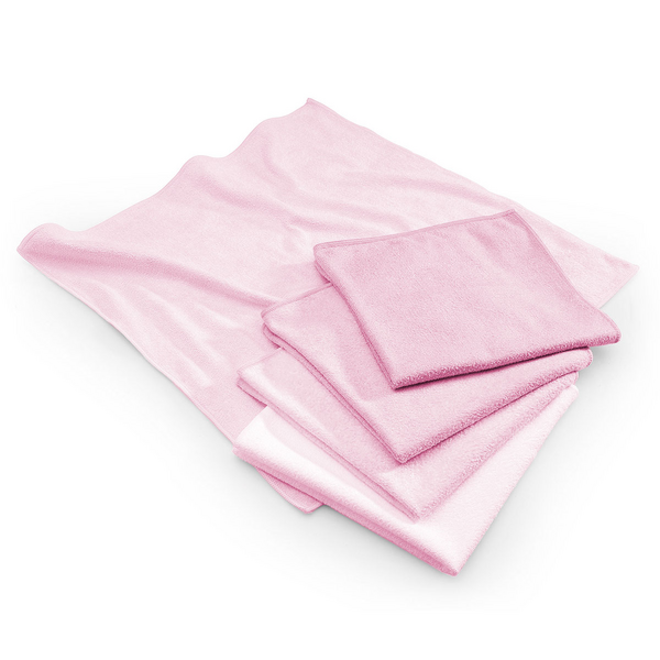 (10 piezas) Tejido de microfibra rosa - 40 x 40 cm