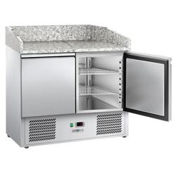 Saladetă / masă rece  ECO - 0,9 x 0,7 m - cu 2 uși și blat din granit