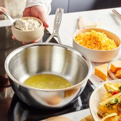 DEMEYERE | Industry 5 Sauteuse, Conical – Ø200 mm – Ideal for Stirring & Whisking – 18/10 Stainless Steel – Induction Ready