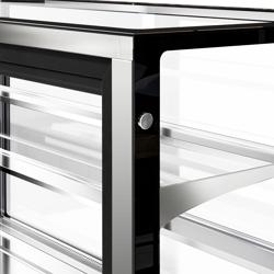 Commercial cake display fridge - Double glazing - square - with 3 adjustable shelves - rear sliding doors - for patisserie - 725L - 1800mm