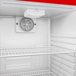 Refrigerador minibar - 113 litros - con 1 puerta de cristal - rojo