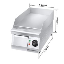 Elektrická grilovací deska - 1,6 kW - Hladký - grilovací plocha: 250x430 mm
