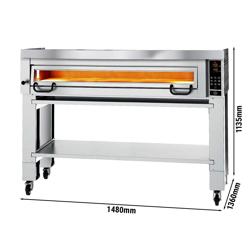 Commercial | FRANCESCO Digital 1‑Chamber Pizza Oven – 9x Ø34 cm, Hood & Stand - 6.60 kW