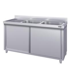 Spoelbakkast ECO - 1600x600mm - met 2 spoelbakken rechts