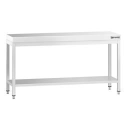 Edelstahl Arbeitstisch PREMIUM - 1800x700mm - mit Grundboden ohne Aufkantung