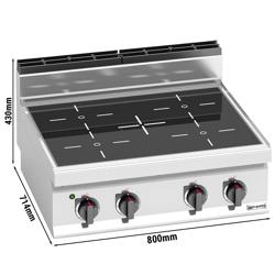 Κουζίνα Υπέρυθρη - 12,8 kW - 4 Εστίες Μαγειρέματος 