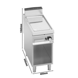 Gasbakplaat - 7kW - Geribbeld - met open onderbouw
