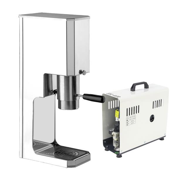 Presă înghețată spaghete - pneumatică - cu compresor inclus - de blat - 150x255x590 mm - profesională HoReCa