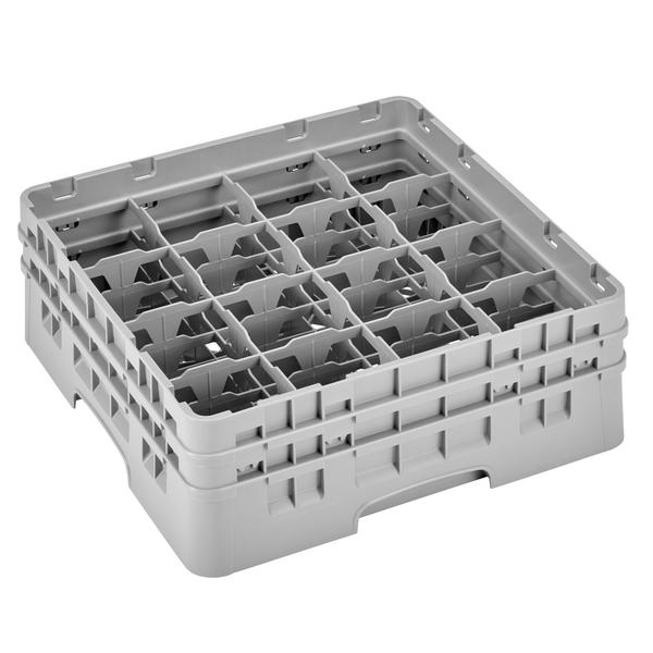 CAMBRO | CAMRACK® - Cup dishwasher rack 1/1 - with 16 compartments - 500x500mm - Gray