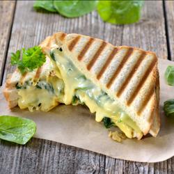 Commercial Contact Grill / Panini Press - Ridged Top & Bottom - 1.8 kW - Cast‑iron plates, Panini size