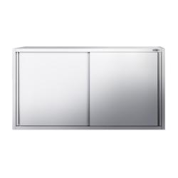 Edelstahl Wandhängeschrank PREMIUM - 2000x400mm - mit Schiebetür - 1000mm hoch
