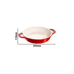 STAUB | CERAMIQUE - Kalup za kolače - Ø 240 mm - Keramika - Crvena boja trešnje 