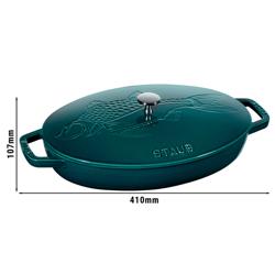 STAUB | SPECIALITIES - Σκεύος φούρνου με καπάκι - Οβάλ - 330mm - Χυτοσίδηρος - La-Mer