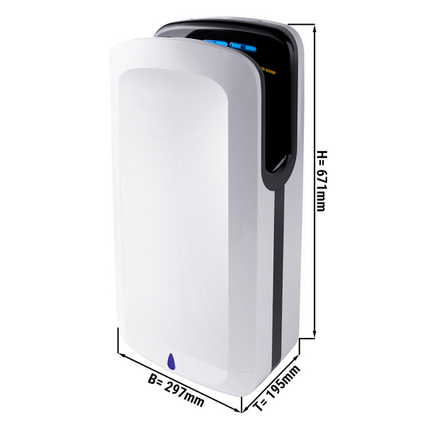(2 stuks) Handdroger met filter - Wit