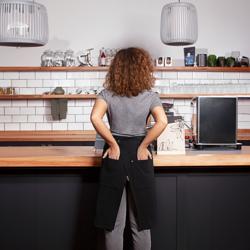 KARLOWSKY | Green Generation Waist Apron – Black - 70×55 cm - recycled polyester - 2 patch pockets