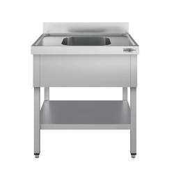 Yıkama Tezgahı ECO - 800x700mm - Alt raflı &1 evyeli
