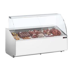 Commercial Refrigerated Serve-Over Counter PREMIUM - 1881 mm - +2 to +6°C - panoramic glass - white front