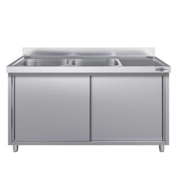 Spoelbakkast ECO - 1800x600mm - met 2 spoelbakken links