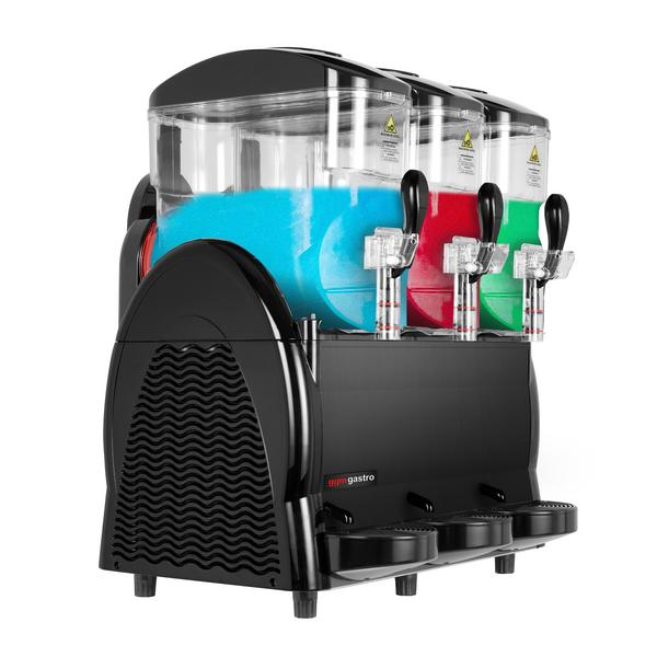Machine à granita Professionnelle - 3x 12L - 1,15kW - Noir