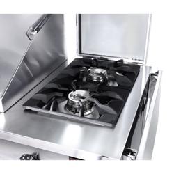 Commercial Gas BBQ Grill Station - 22.5 kW - LPG & Natural Gas - AISI 304 Stainless - Rotisserie