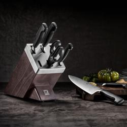 ZWILLING | VIER STERNE SharpBlock - Itsestään teroittuva veitsilohko - 7 kpl - Ruskea