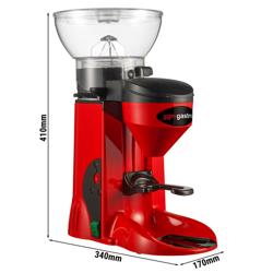 Kaffeemühle - 1kg - 77dB - Mit direkter Ausgabe - Rot