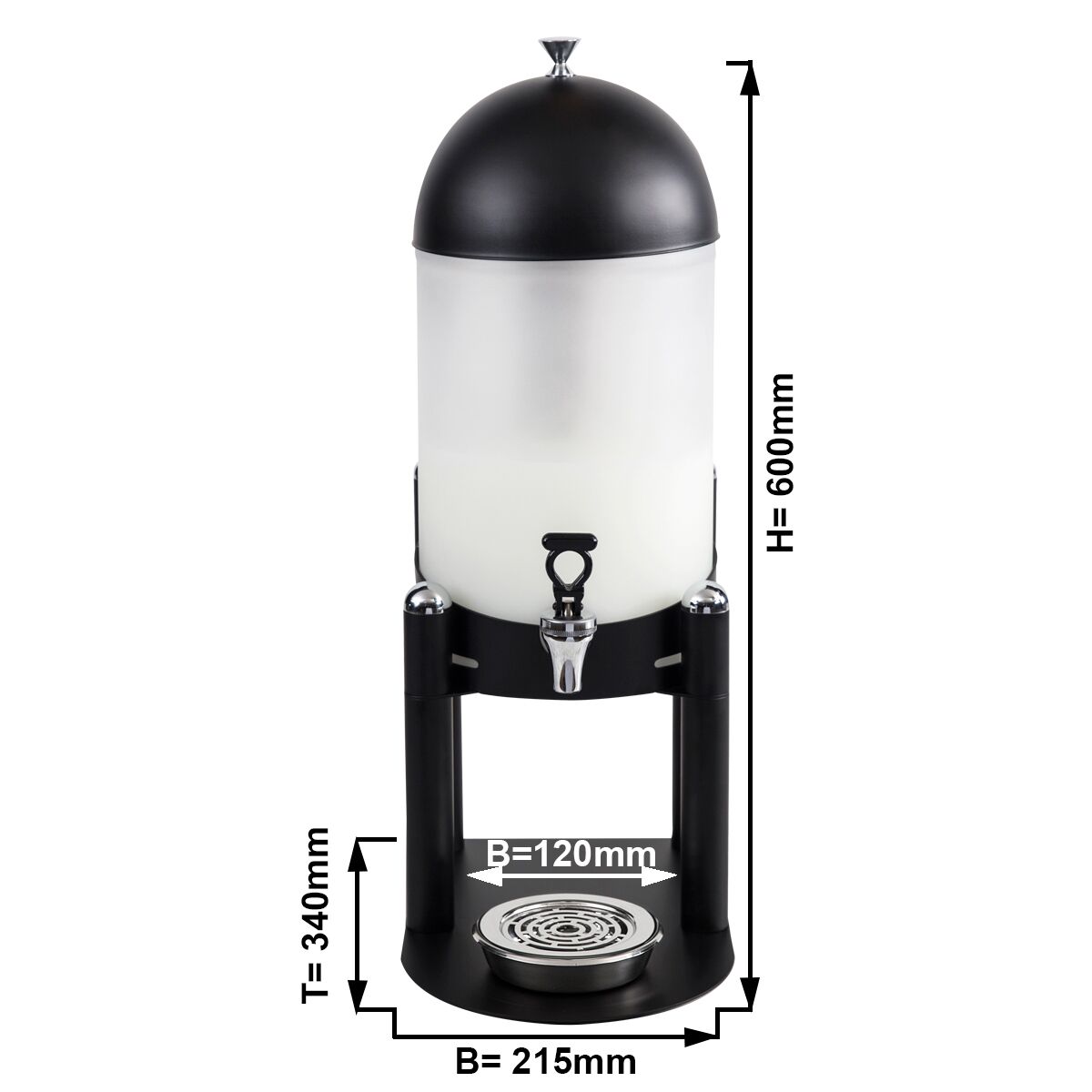 Distributeur de lait / jus - 7 litres - Noir