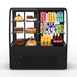 Commercial cake display fridge Self-Service - 1400mm - Double glazing - with 2 glass shelves - for patisserie