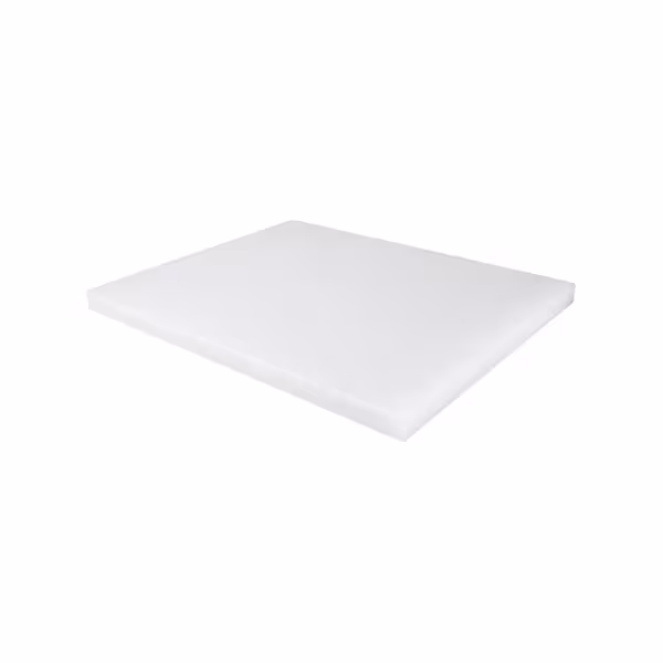 Skärbräda - 250x400 mm - Tjocklek: 20 mm - HACCP-godkänd - polyeten (HDPE 500) - vit