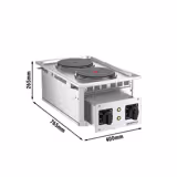 Built-in electric stove - 5.2 kW - 2 round hotplates