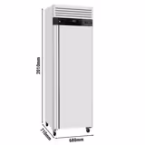 Paslanmaz çelik dondurucu ECO - 600 litre - 1 kapılı - plastik iç kapılı