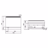 Plancha électrique - plaque acier - 2 zones - 9,0 kW - Lisse - Surface de cuisson : 595x500mm